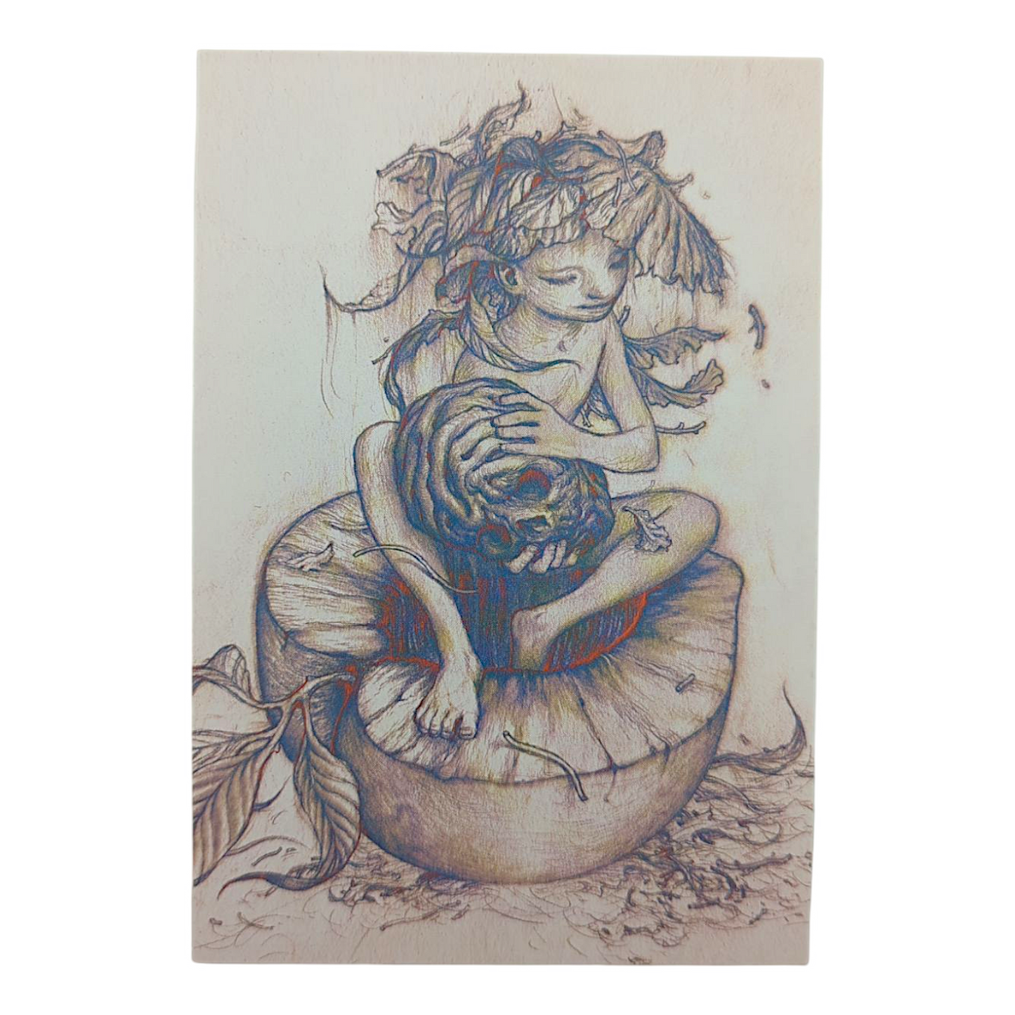 James Jean “Momofuku Peach” Postcard

Offset lithograph on postcard
4 x 6 in
Features a reproduction of James Jean’s "Momofuku PeachI" (2015)