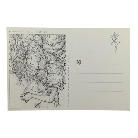 James Jean “Nervosa II” Postcard

Offset lithograph on postcard
4 x 6 in
Features a reproduction of James Jean’s "Nervosa II" (2013)
