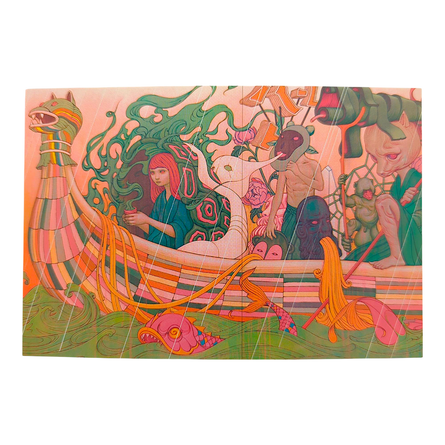 James Jean "Passage" Postcard 

Offset lithograph on postcard 
4 x 6 in 
Features a reproduction of James Jean’s "Passage" (2019) 