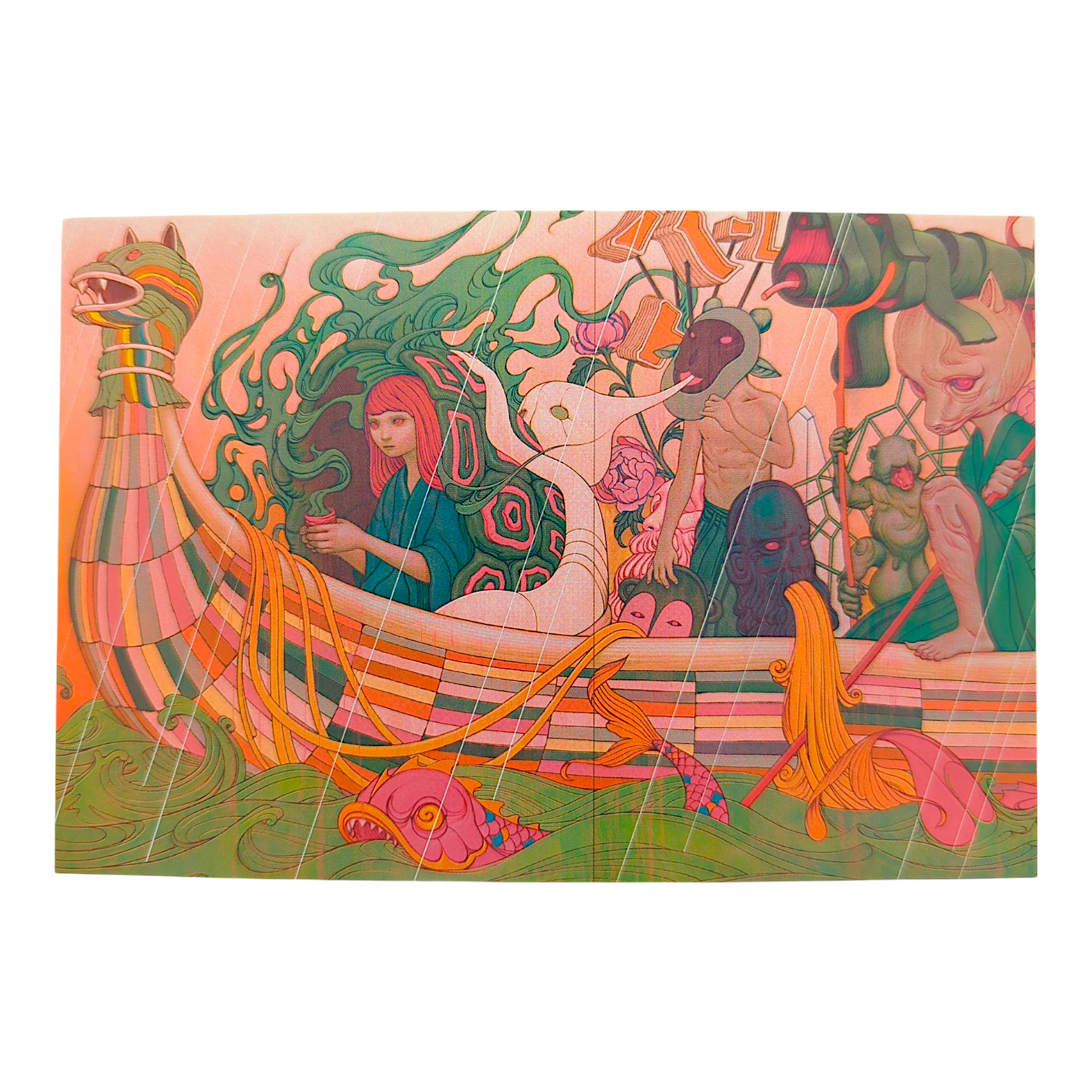 James Jean "Passage" Postcard 

Offset lithograph on postcard 
4 x 6 in 
Features a reproduction of James Jean’s "Passage" (2019) 