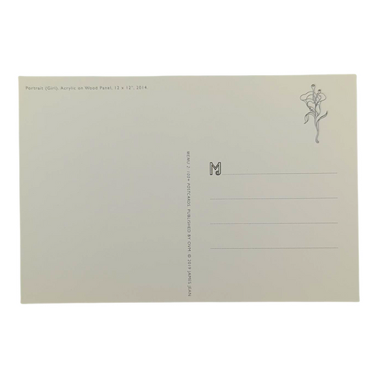 James Jean “Portrait (Girl)" Postcard

Offset lithograph on postcard
4 x 6 in
Features a reproduction of James Jean’s "Portrait (Girl)" (2014)