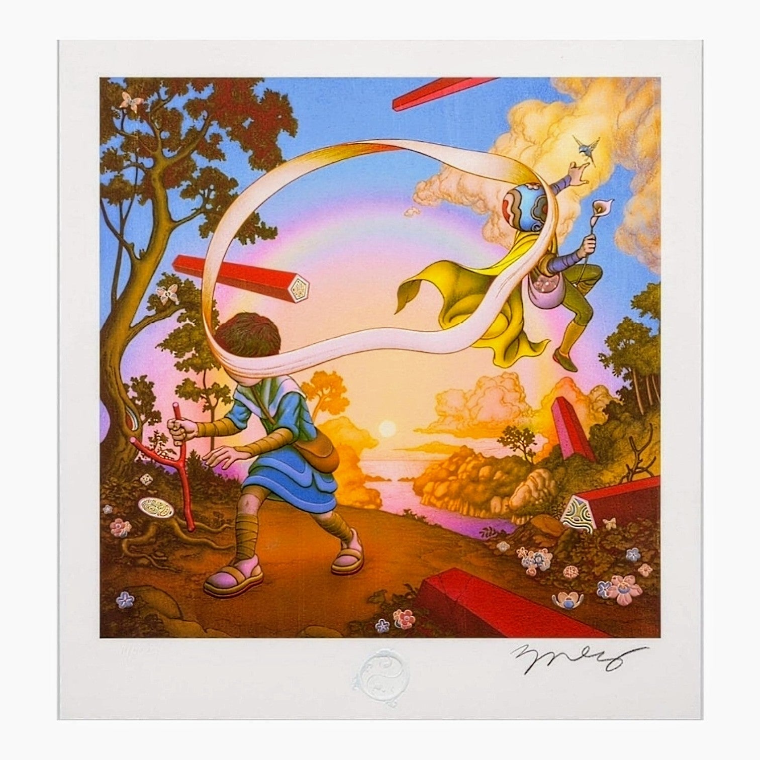 James Jean
Quest I, 2023
Archival Print on Cotton Rag Paper
17 x 17 in
Edition of 200

Hand Signed + Numbered by the artist. *Also available as part of a set