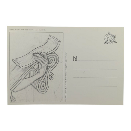 James Jean “Sarah” Postcard

Offset lithograph on postcard
4 x 6 in
Features a reproduction of James Jean’s "Sarah" (2017)