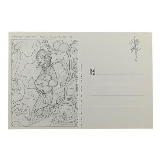 James Jean "Schrödinger's Kitten Rescue" Postcard