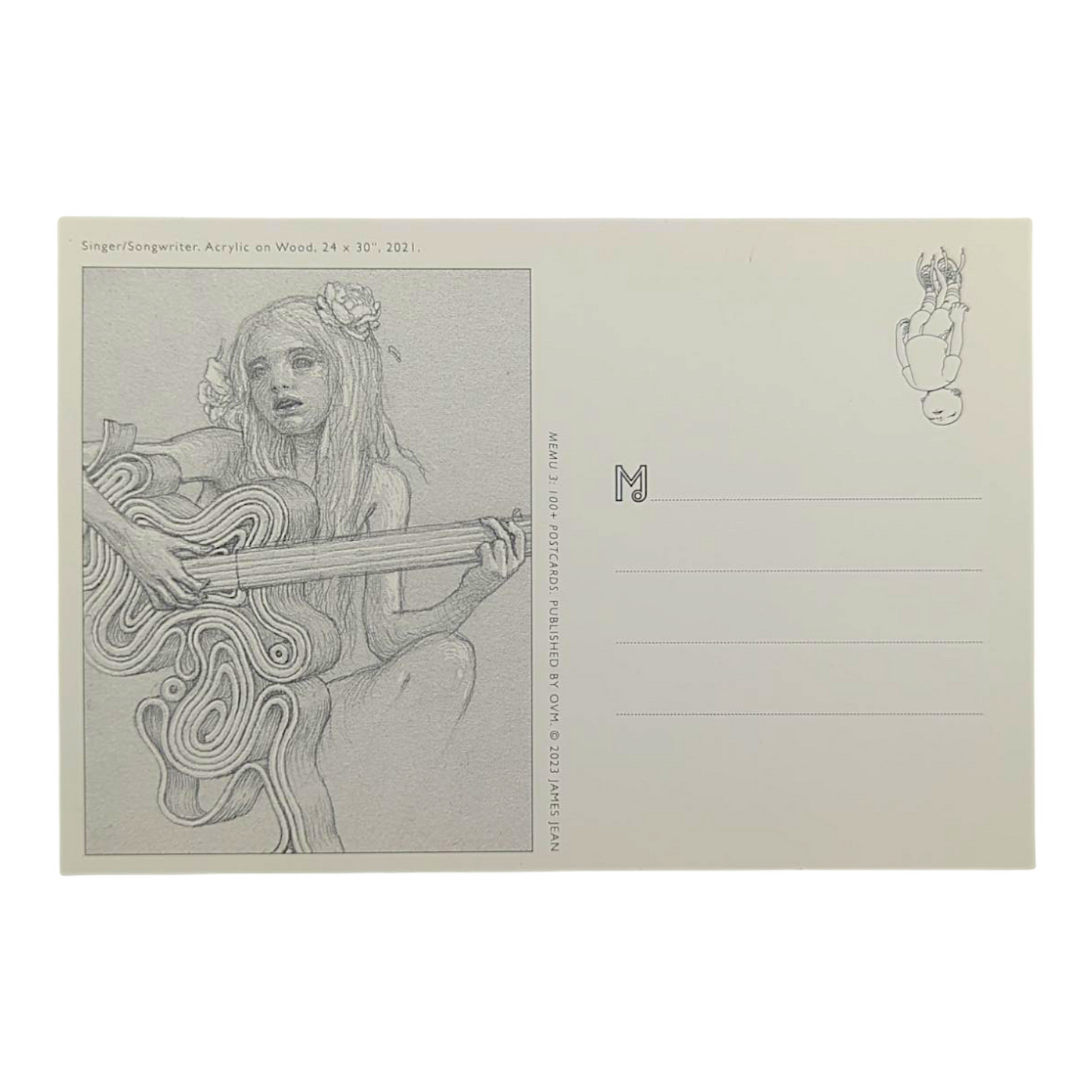 James Jean “Singer / Songwriter” Postcard

Offset lithograph on postcard
4 x 6 in
Features a reproduction of James Jean’s "Singer / Songwriter" (2021)