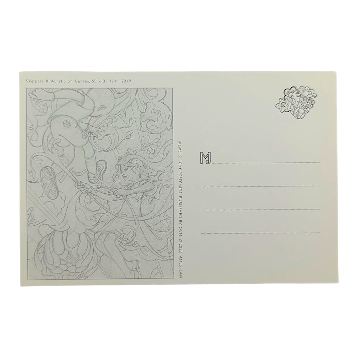 James Jean “Skippers II” Postcard

Offset lithograph on postcard
4 x 6 in
Features a reproduction of James Jean’s "Skippers II" (2019)