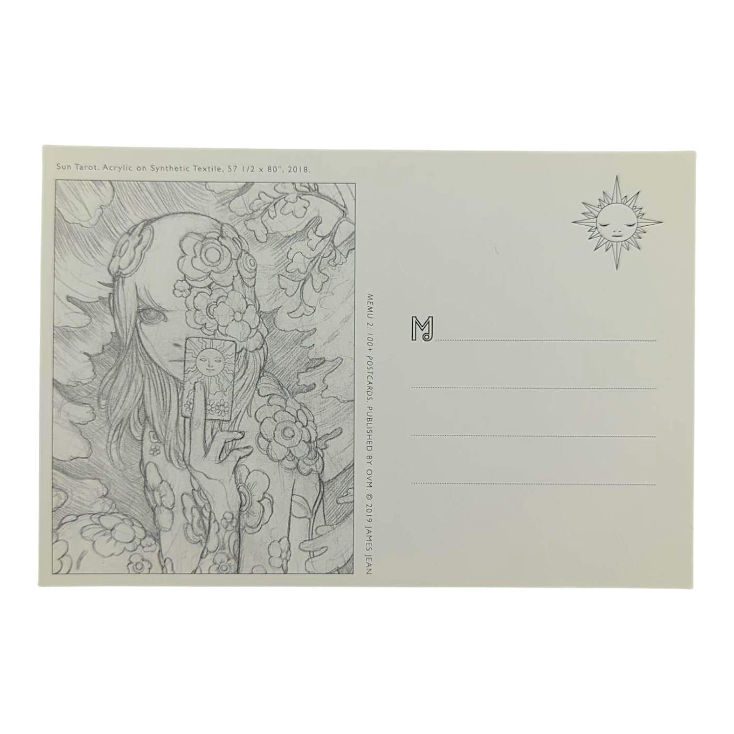 James Jean “Sun Tarot” Postcard

Offset lithograph on postcard
4 x 6 in
Features a reproduction of James Jean’s "Sun Tarot" (2018)