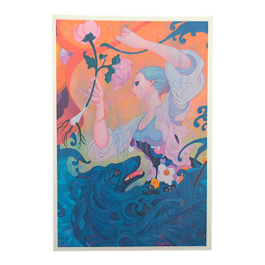 James Jean “Walkabout” Postcard

Offset lithograph on postcard
4 x 6 in
Features a reproduction of James Jean’s "Walkabout" (2020)