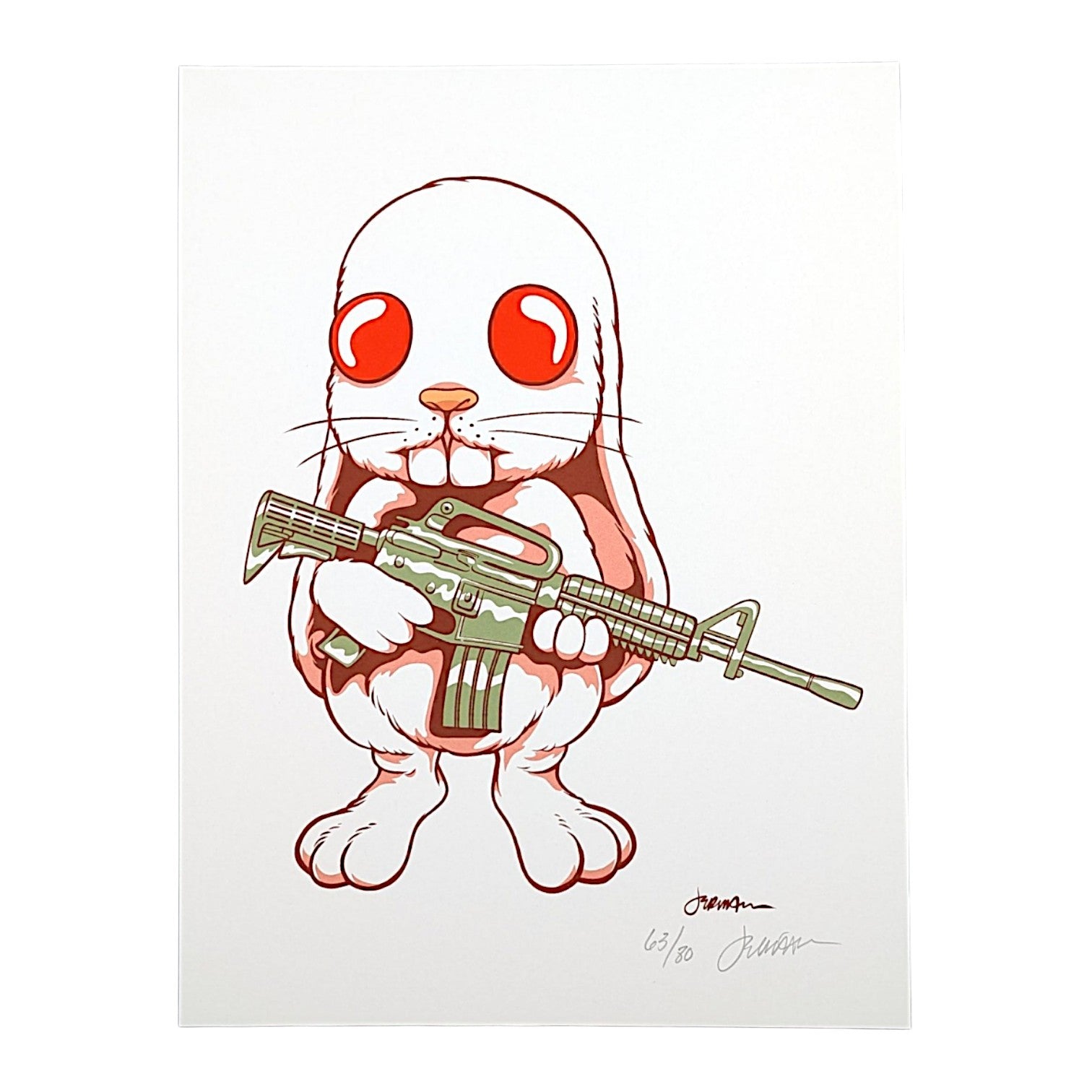 Jermaine Rogers Animal (Artist Edition), 2026 Screenprint on Cougar White gallery stock 9 x 12 in Edition of 80 Hand signed + numbered by the artist
