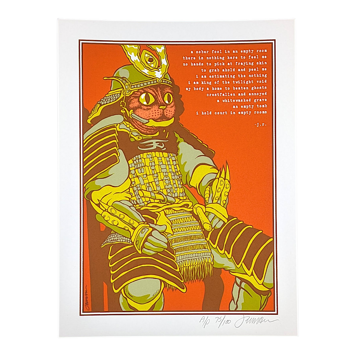 Jermaine Rogers 
Empty Room, 2025
Screen print
9 x 12 in
Artist's Proof Edition of 100

Hand signed + numbered by the artist