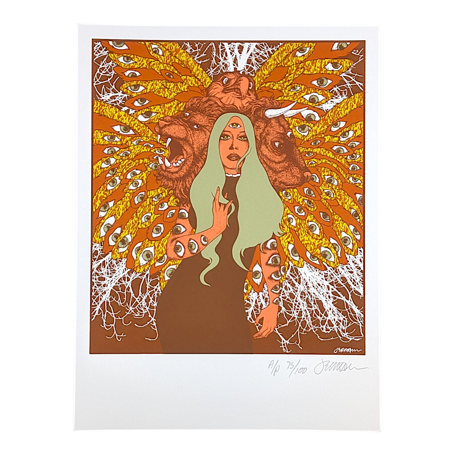 Jermaine Rogers 
Living Creature, 2025
Screen print
9 x 12 in
Artist's Proof Edition of 100

Hand signed + numbered by the artist