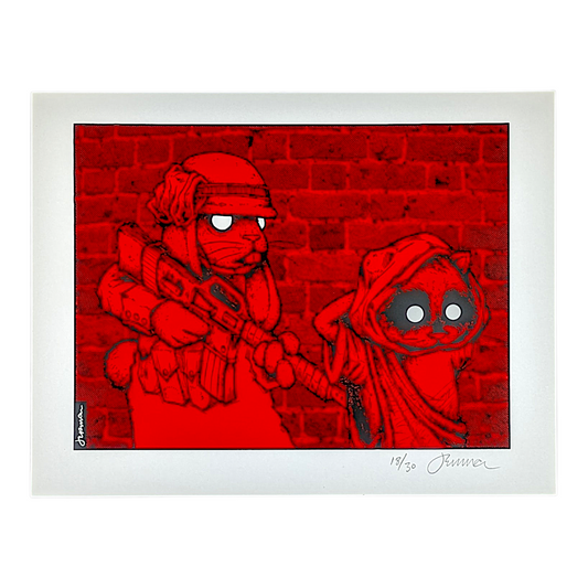 Jermaine Rogers 
My Brother was a Hero (Red), 2015
Screen print
8.5 x 11 in
Edition of 30

Hand signed + numbered by the artist