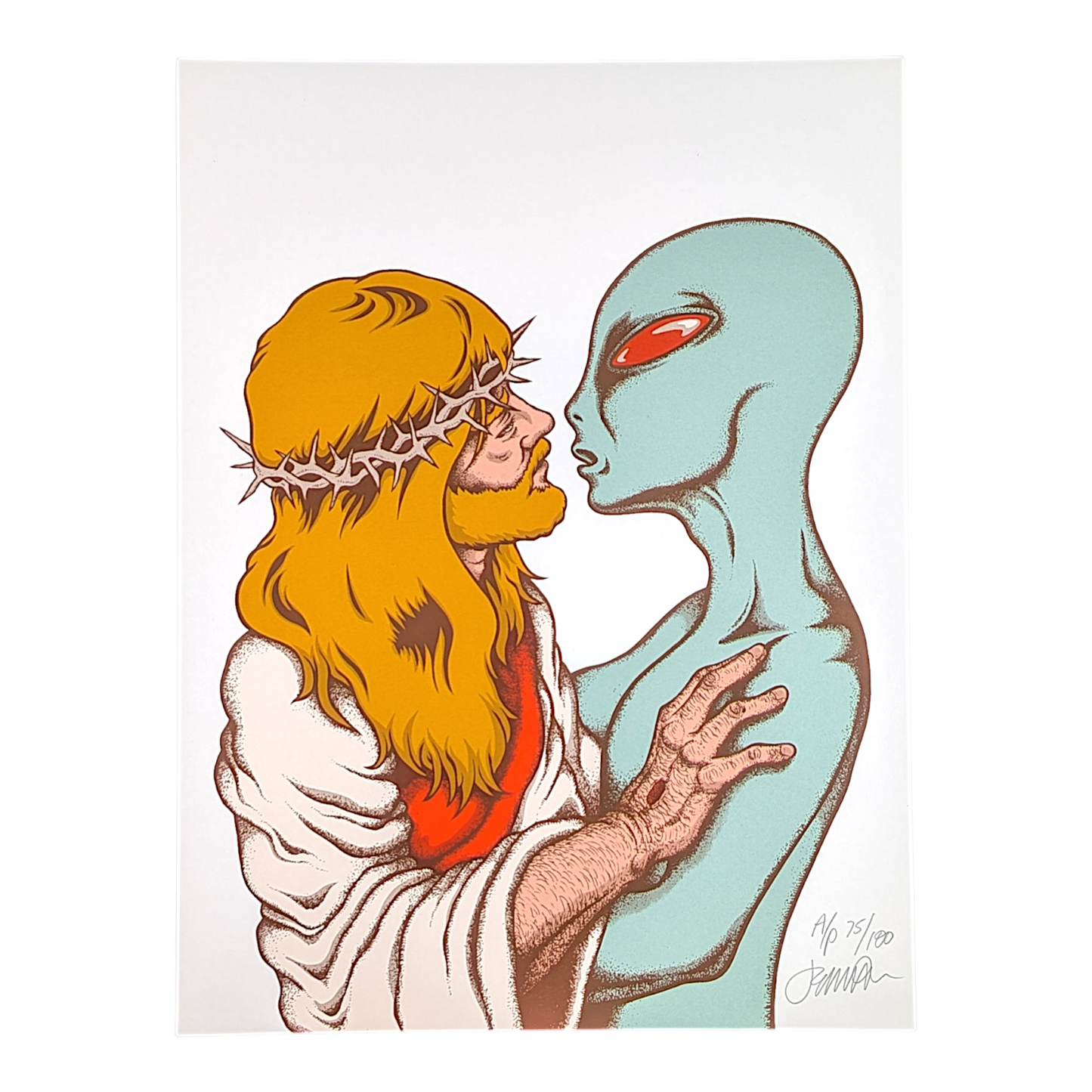 Jermaine Rogers 
Savior, 2024
Screen print
9 x 12 in
Artist's Proof Edition of 100

Hand signed + numbered by the artist