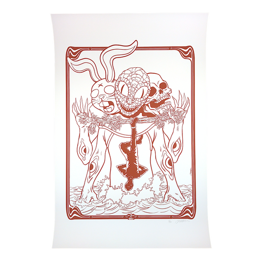 Jermaine Rogers 
The Hanged Man / Sessanta (Keyline), 2026 
Screenprint on gallery white stock 
24 x 36 in 
Edition of 20 

Hand signed + numbered by the artist 