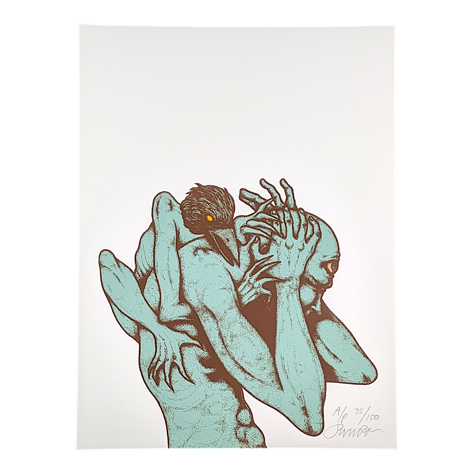 Jermaine Rogers 
Troubles, 2024
Screen print
9 x 12 in
Artist's Proof Edition of 100

Hand signed + numbered by the artist