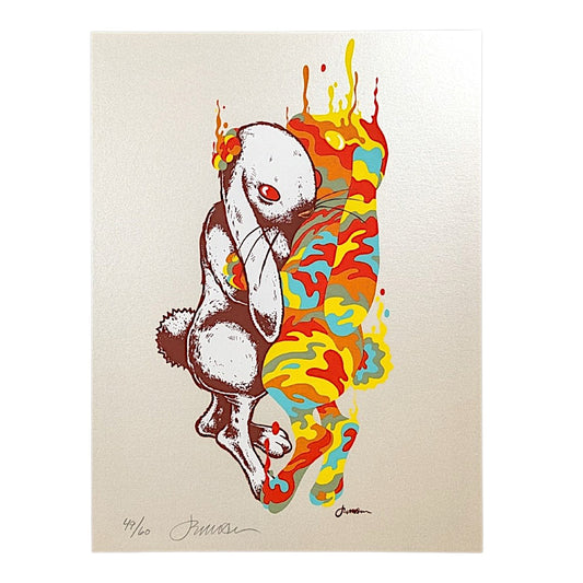 Jermaine Rogers
We Carry Each Other...(Stardream Opal), 2026
Screen print on stardream blue with semi-metallic finish
9 x 12
Edition of 60

Hand signed + numbered by the artist