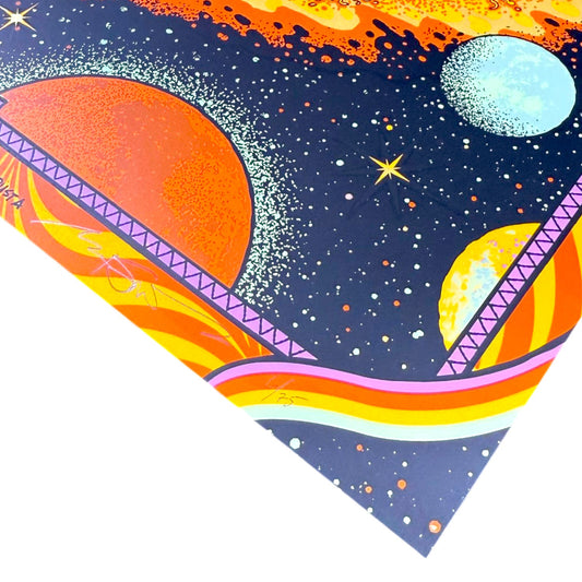 Marq Spusta x Justin Helton
Stellar Ray (Gold Foil), 2026
Screen print on gold foil paper
18 x 24 in
Edition of 75

Hand signed + numbered by the artist