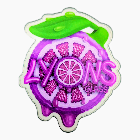 Lyons Glass Purple Sticker 

Includes (1) 2.5 x 3” vinyl die cut sticker