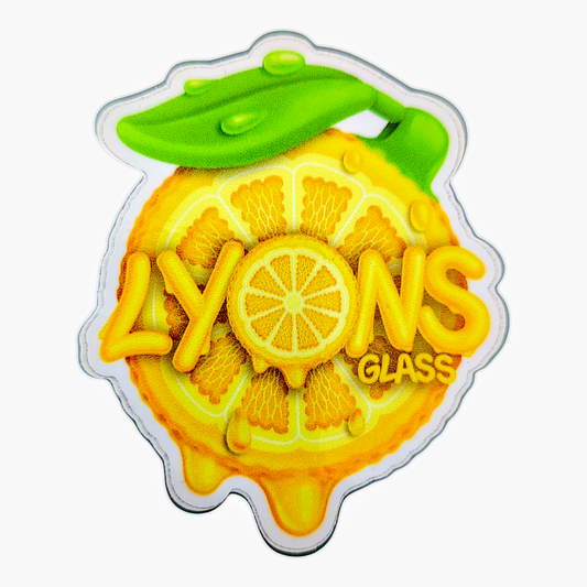 Lyons Glass Yellow Sticker