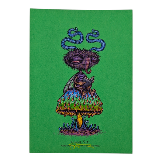 Marq Spusta
A Fine Sit (Green Fleck), 2021
Screen print 
5 x 7 in

Hand Signed by the artist