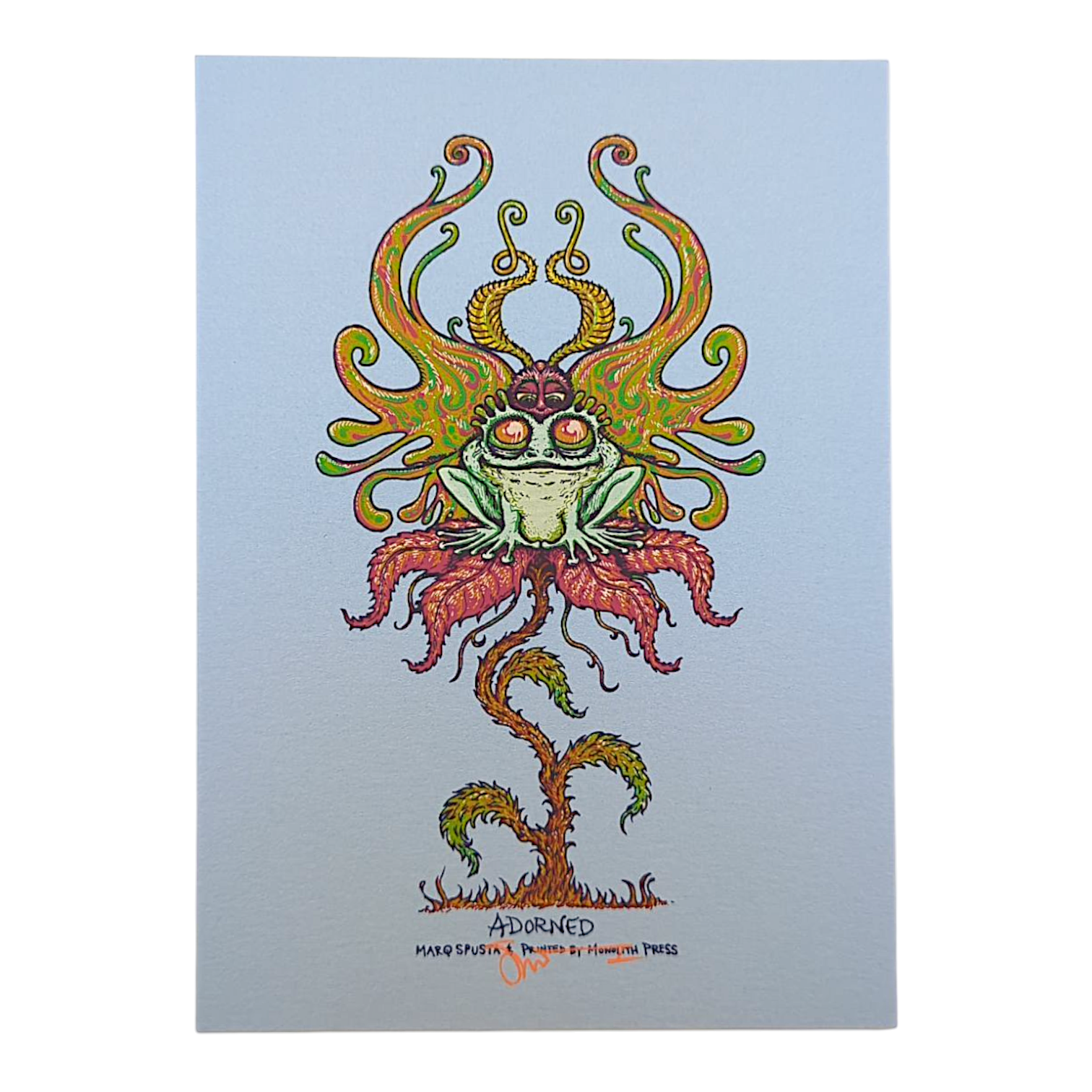 Marq Spusta 
Adorned (Opal), 2018 
Screen print  
5 x 7 in 

Hand signed by the artist 