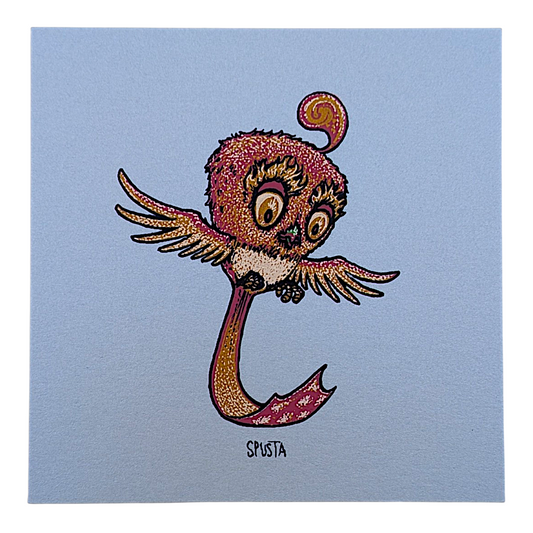 Marq Spusta
Baby Blissed Out Bird (Opal), 2018
Screen print
4 x 4 in 

Plate signed