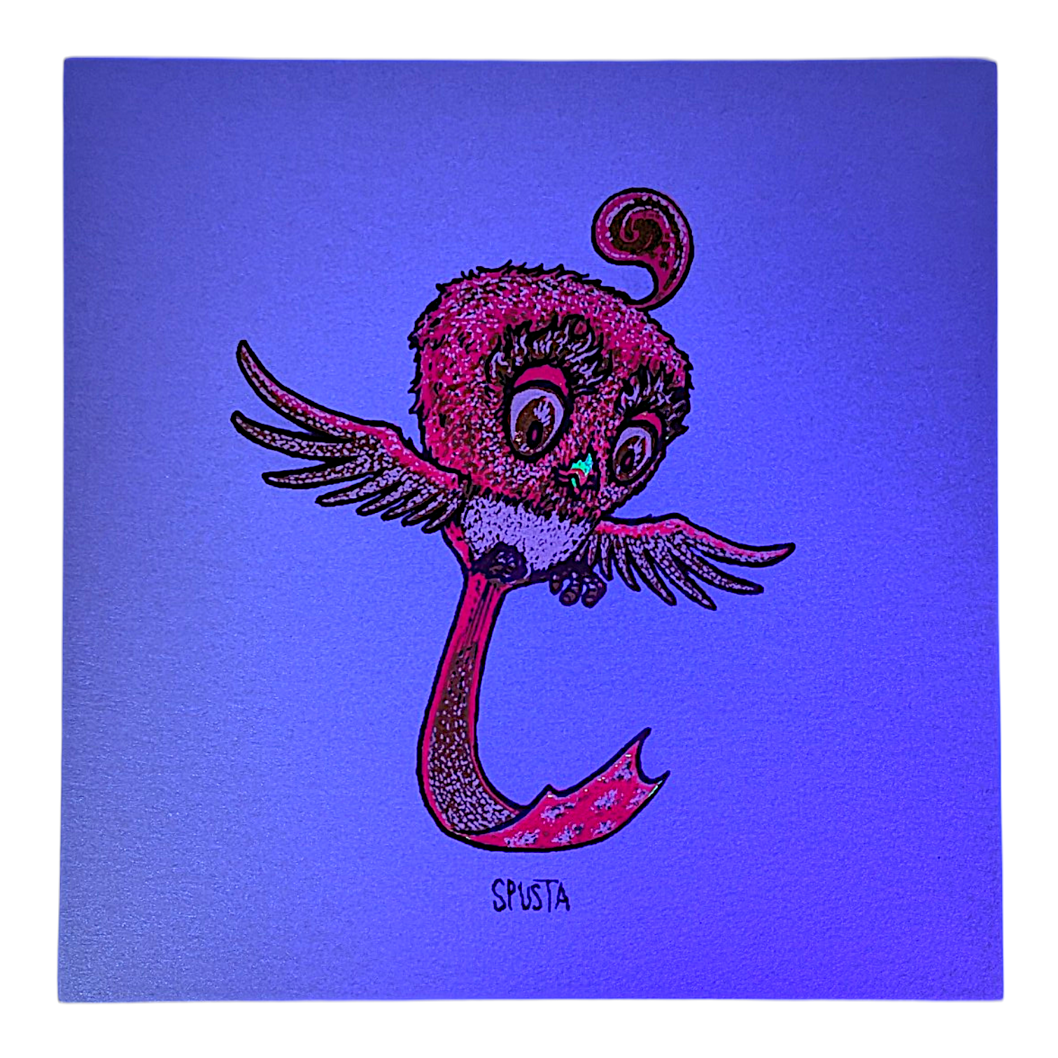 Marq Spusta
Baby Blissed Out Bird (Opal), 2018
Screen print
4 x 4 in 

Plate signed