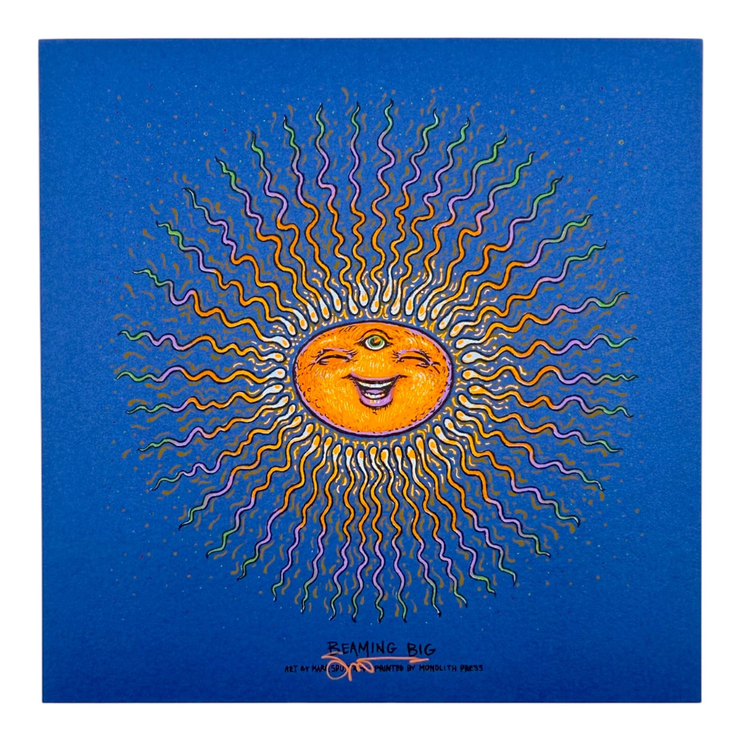 Marq Spusta "Beaming Big" (Blue Shimmer) Mini Print