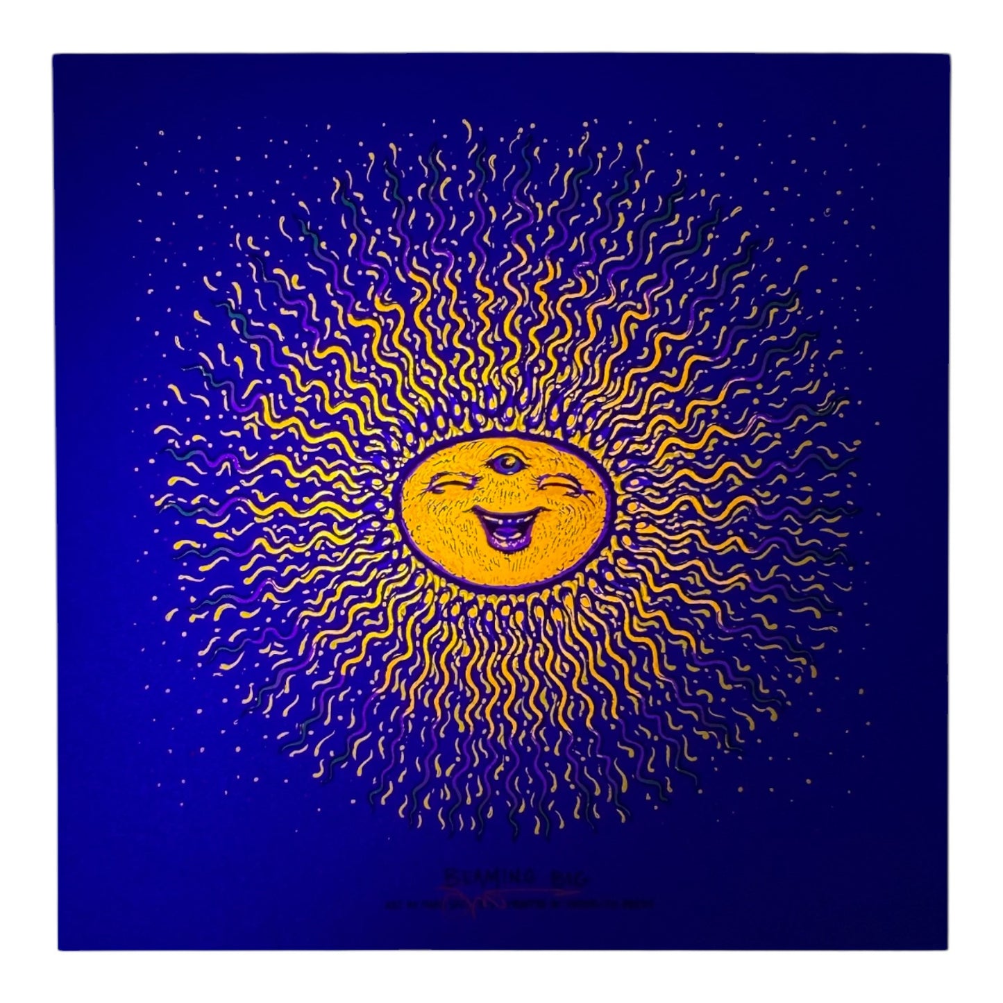 Marq Spusta "Beaming Big" (Blue Shimmer) Mini Print