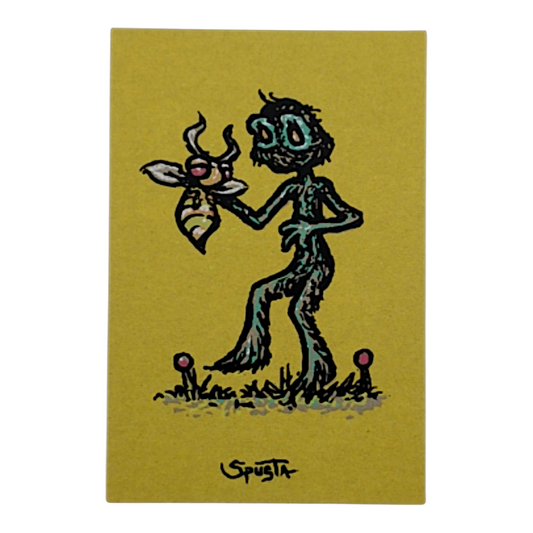Marq Spusta
Bee Keeper (Chartreuse)
Screen print
2 x 3 in 

Plate signed