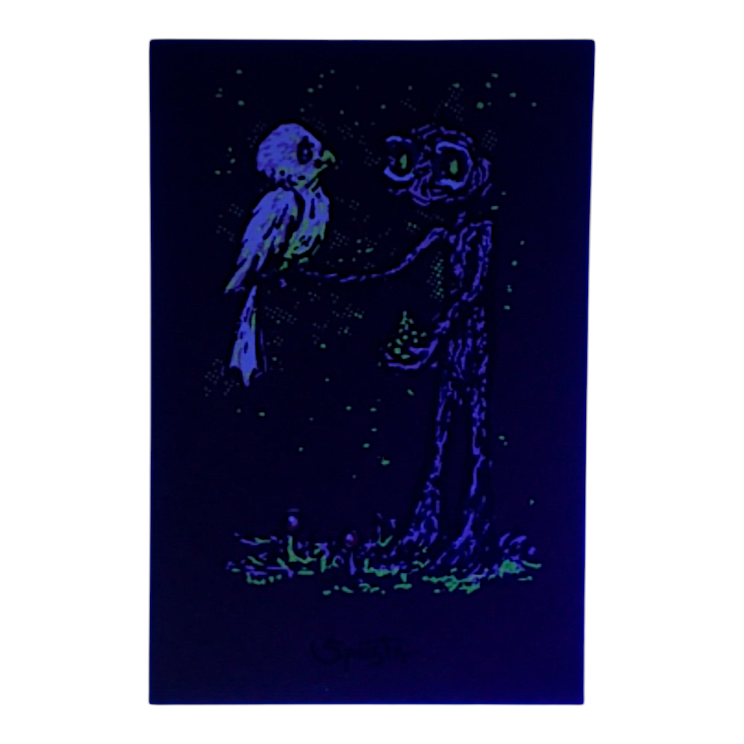 Marq Spusta
Bird Keeper
Screen print
2 x 3 in 

Plate signed