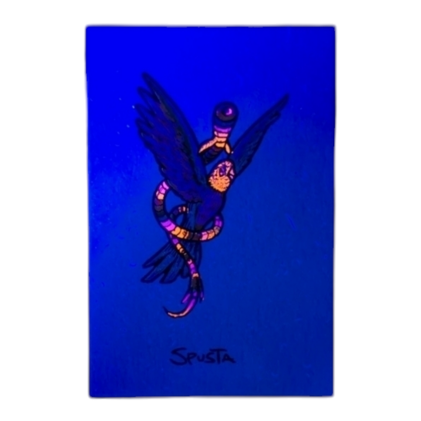 Marq Spusta Bird (Light Blue) Screen print  3 x 2 in  Plate signed