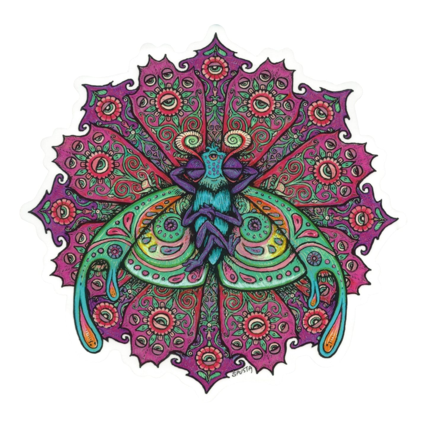 Marq Spusta Bliss Bug (Teal) Sticker