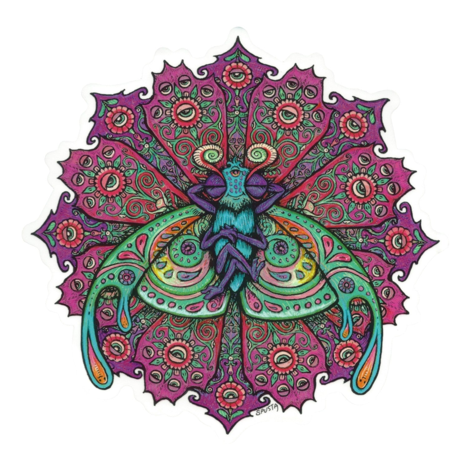 Marq Spusta Bliss Bug (Teal) Sticker