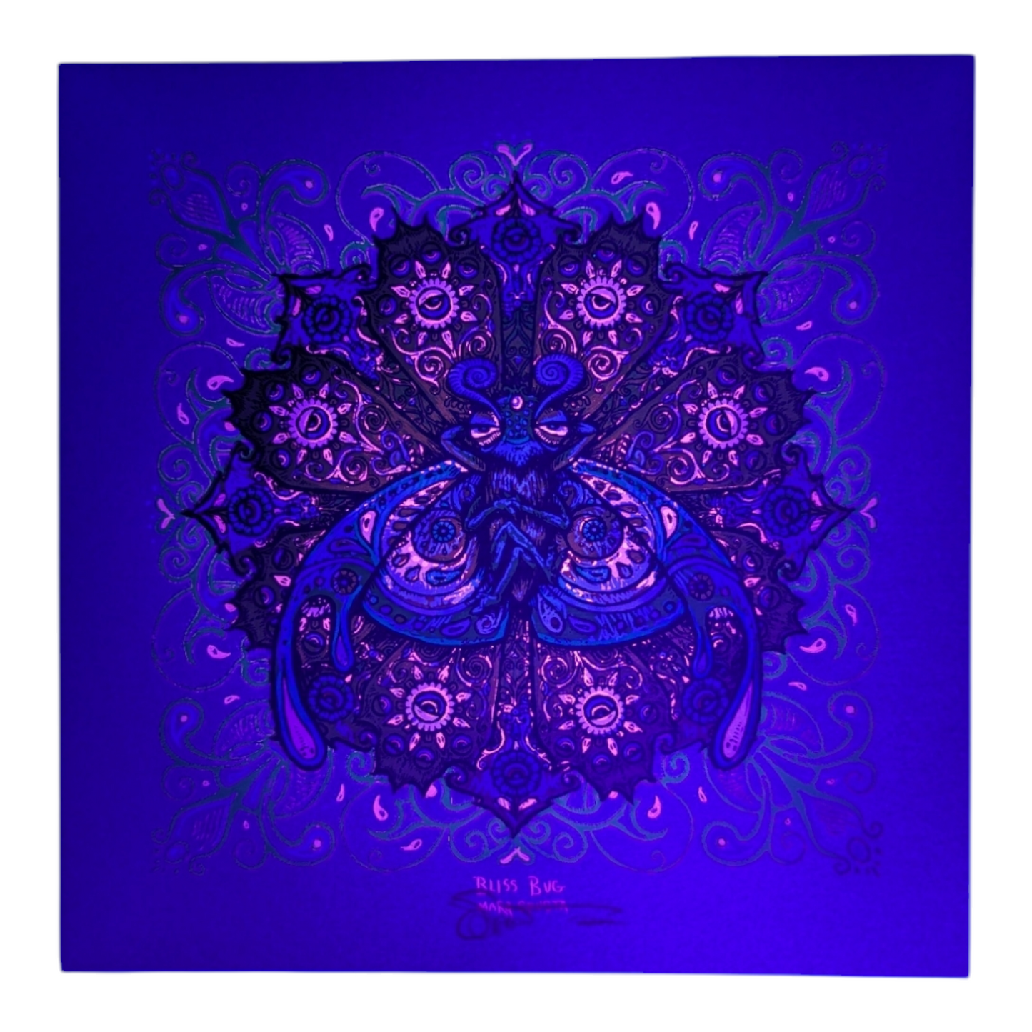 Marq Spusta
"Bliss Bug" (Wine Shimmer), 2009
Screen print 
7 x 7 in

Hand signed by the artist.