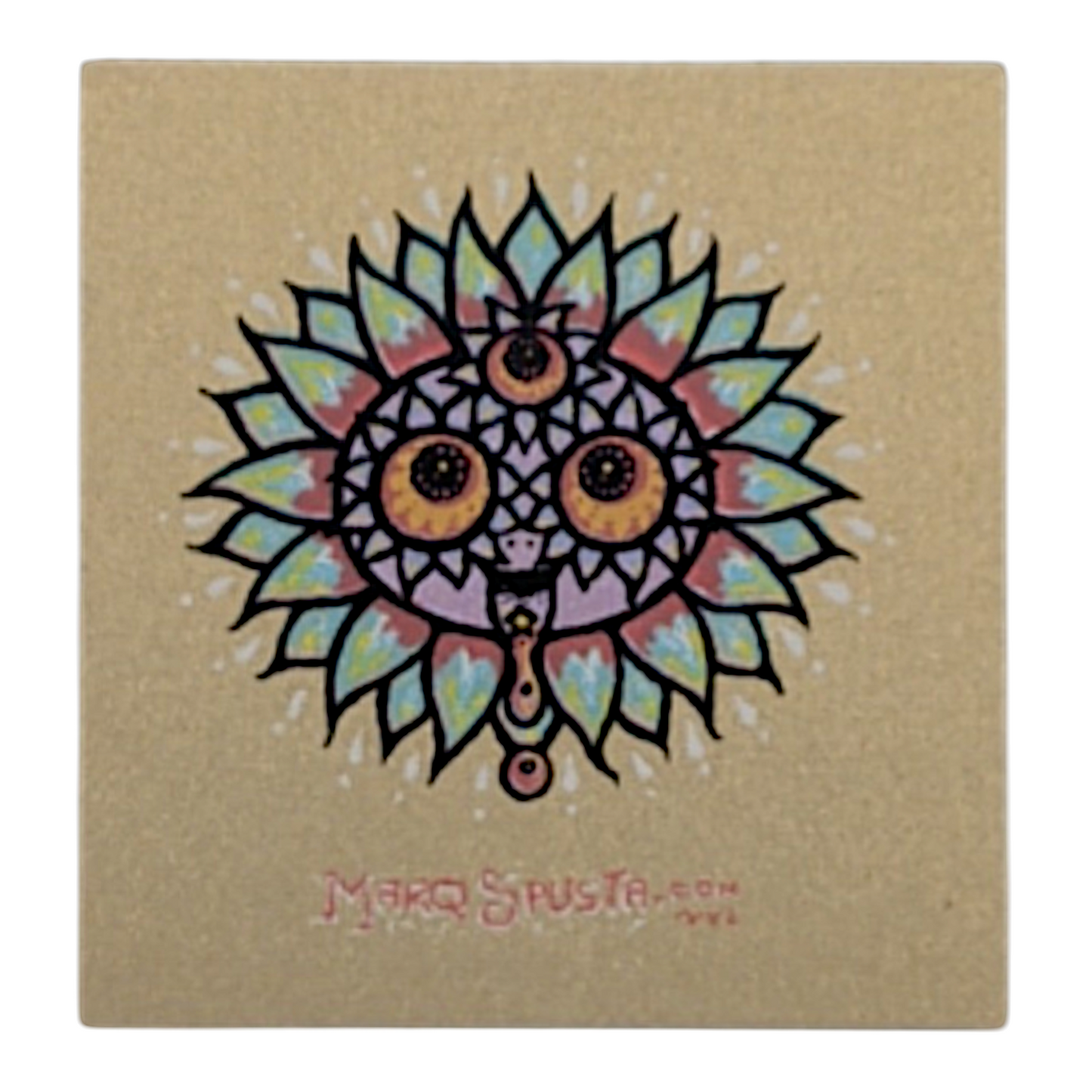 Marq Spusta
Bloomer (Listening Gold), 2013
Screen print
2 x 2 in 

Plate signed