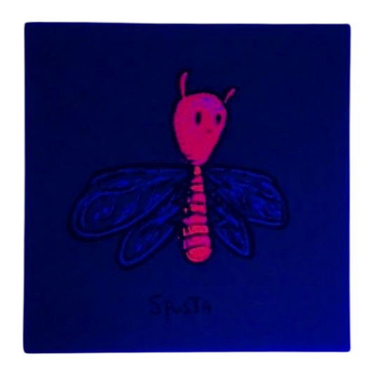 Marq Spusta 
Bug (Chartreuse) 
Screen print 
2 x 2 in 

Plate signed 