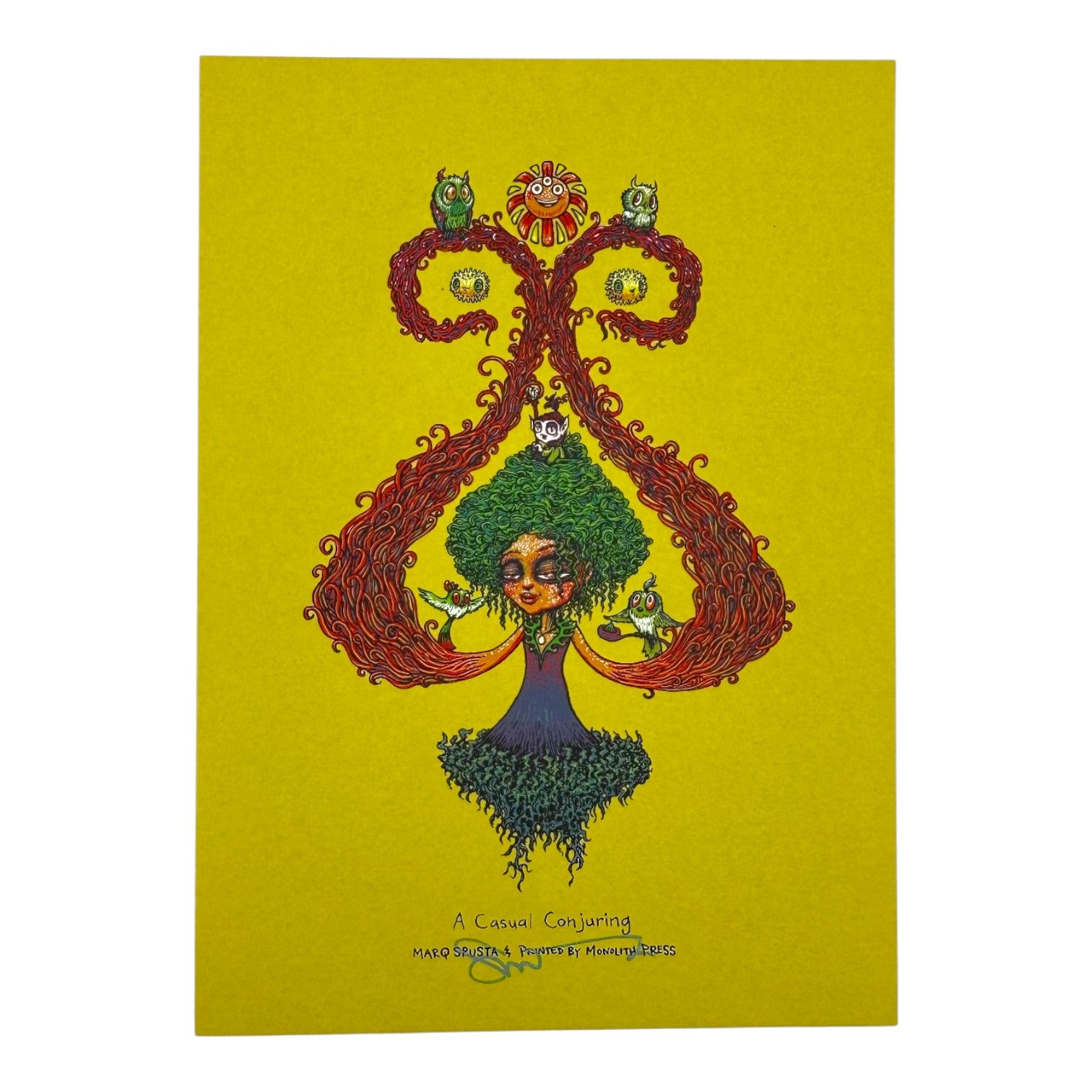 Marq Spusta  "Casual Conjuring (Chartreuse)" Mini Print