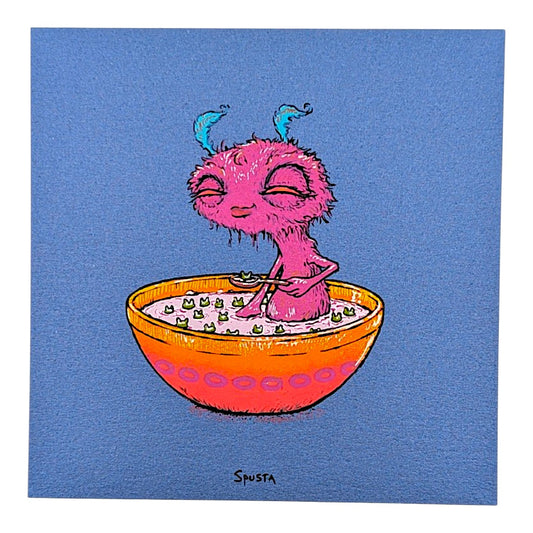 Marq Spusta
Cereal Killer (Blue Shimmer), 2022
Screen print
4 x 4 in

Plate Signed
