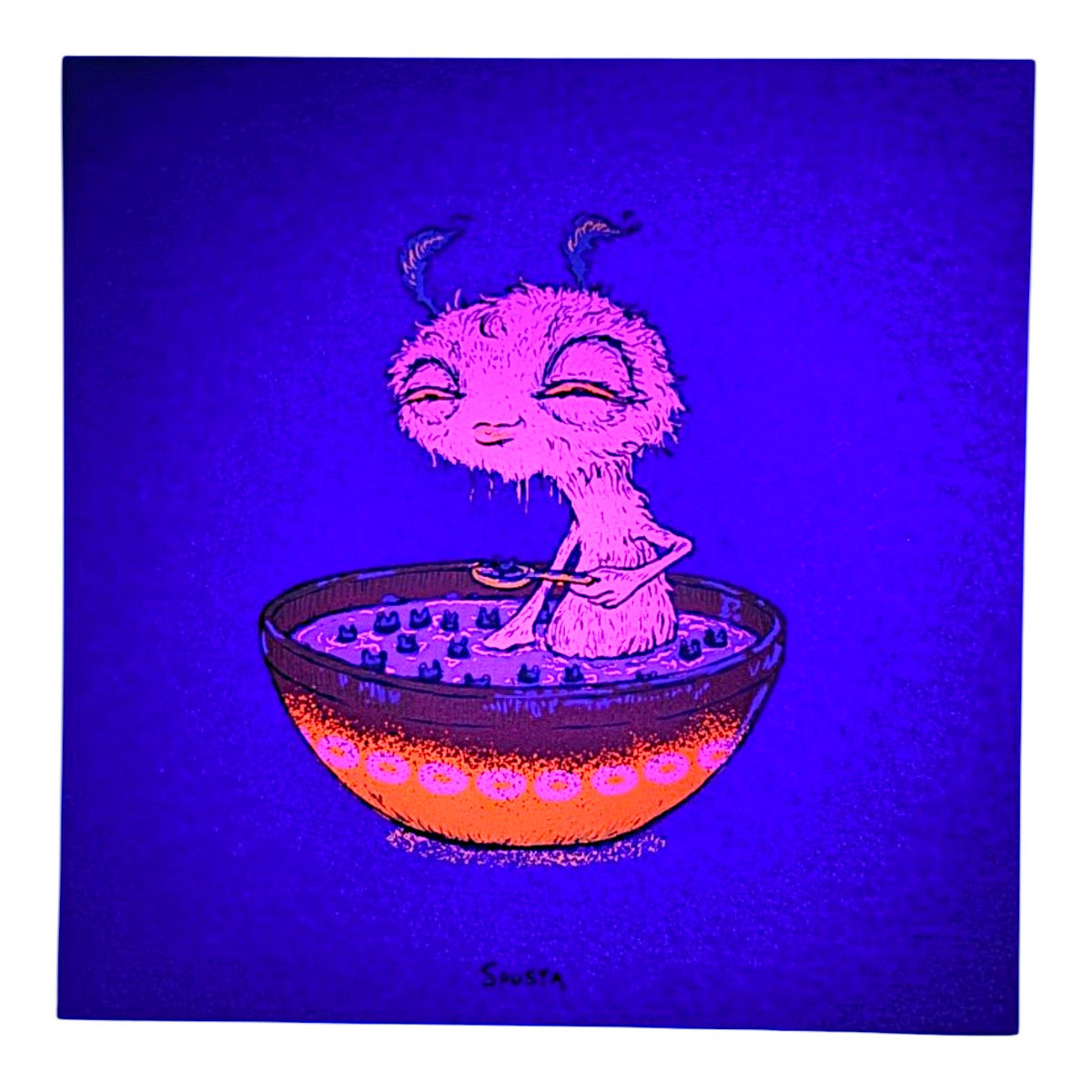 Marq Spusta
Cereal Killer (Blue Shimmer), 2022
Screen print
4 x 4 in

Plate Signed