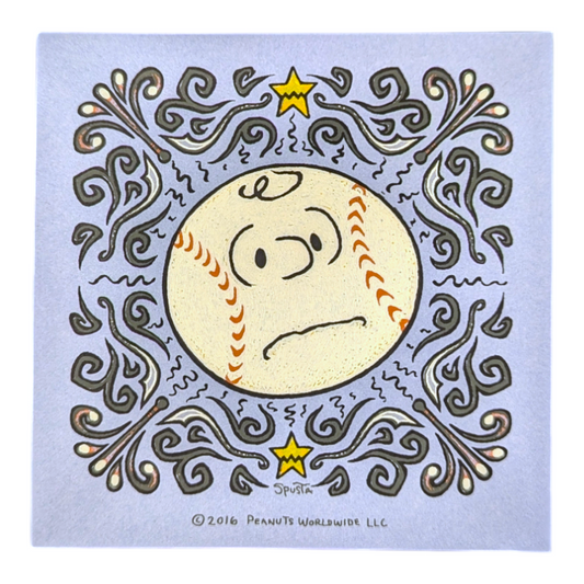 Marq Spusta Charlie Brown Baseball Head Micro Print