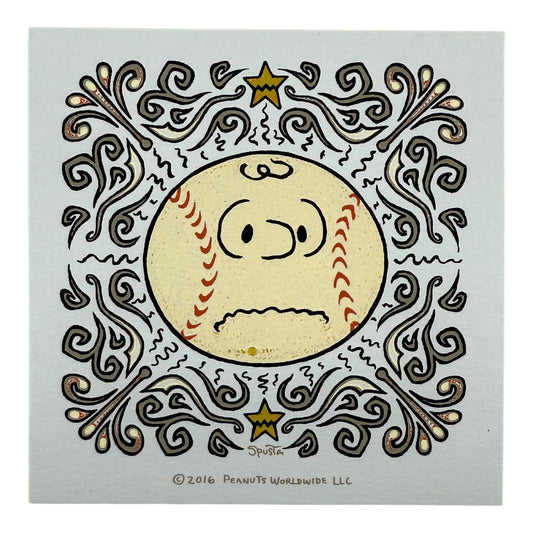 Marq Spusta Charlie Brown Baseball Head Micro Print