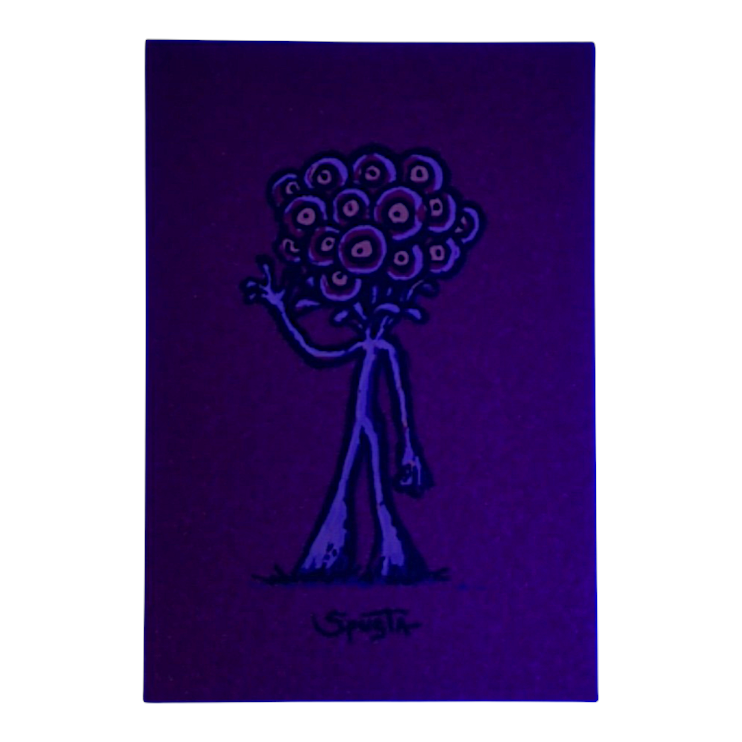 Marq Spusta
(Cranberry Shimmer)
Screen print
2 x 3 in 

Plate signed
