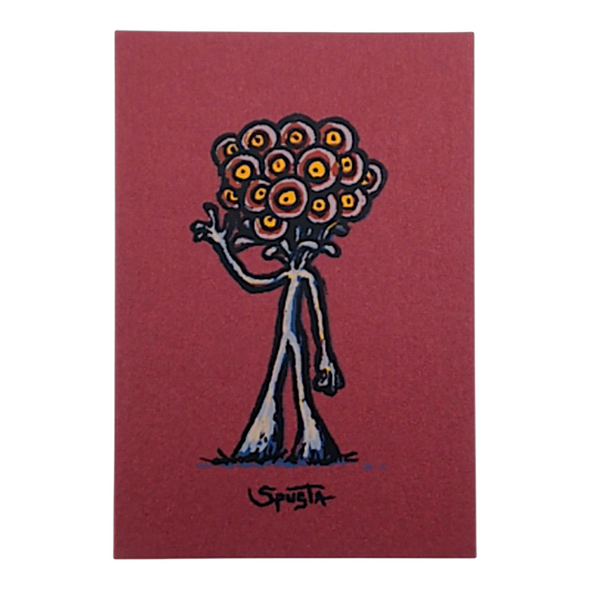 Marq Spusta
(Cranberry Shimmer)
Screen print
2 x 3 in 

Plate signed