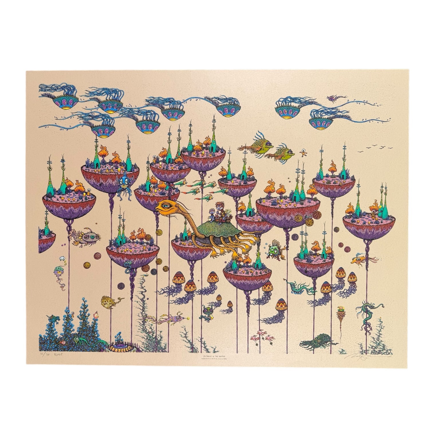 Marq Spusta "Distance in the Depths" (Rose) Print