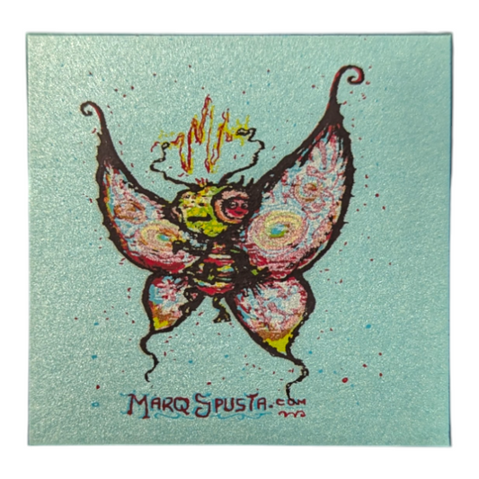 Marq Spusta Doodlefly (Aqua Shimmer), 2012 Screen print  2 x 2 in  Plate signed