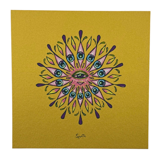 Marq Spusta Eye Mandala (Gold) Micro Print