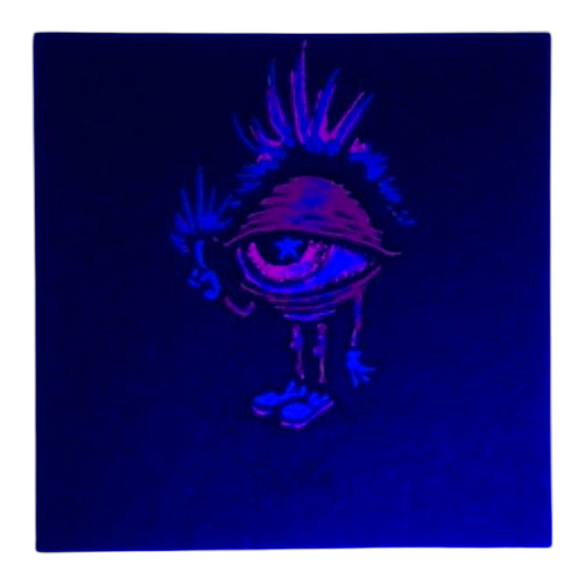 Marq Spusta 
Eye Need a Miracle (Copper Shimmer) 
Screen print 
2 x 2 in 

Plate signed 