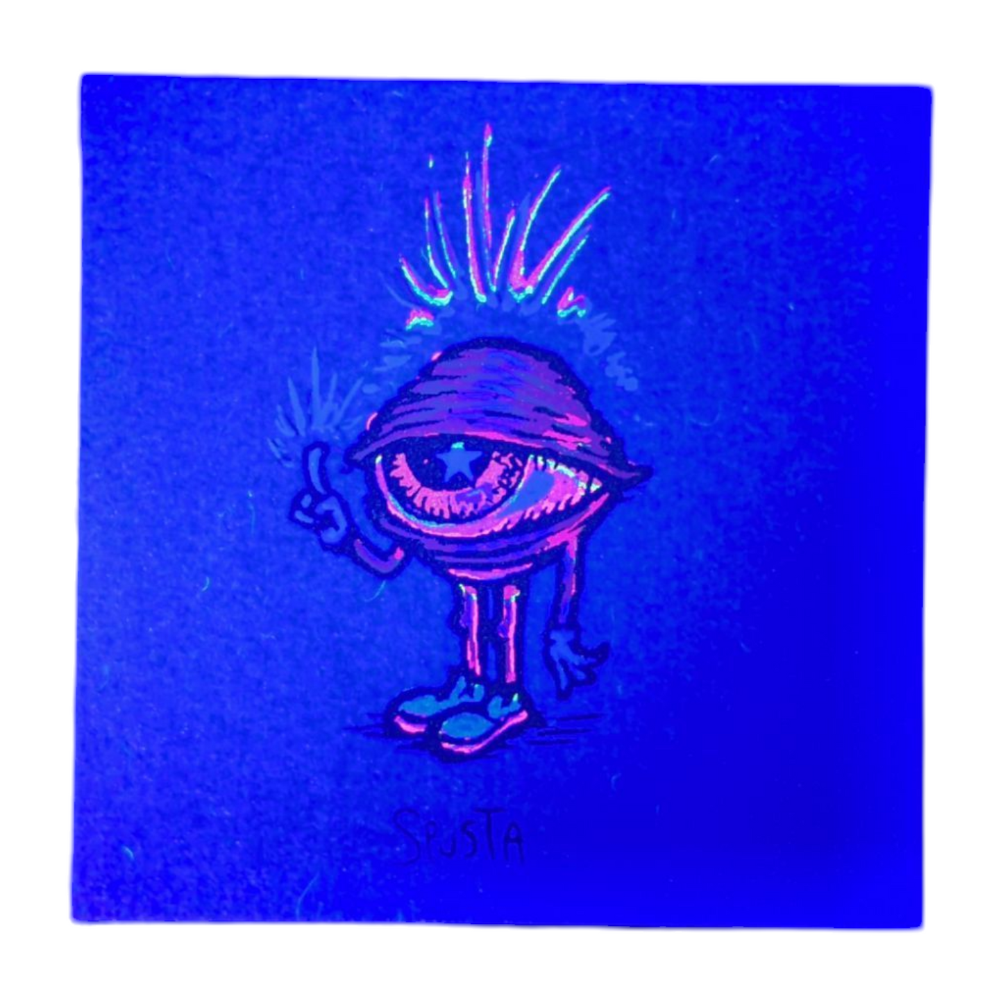 Marq Spusta
Eye Need a Miracle (Pearlescent)
Screen print 
2 x 2 in

Plate signed