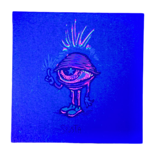 Marq Spusta
Eye Need a Miracle (Pearlescent)
Screen print 
2 x 2 in

Plate signed